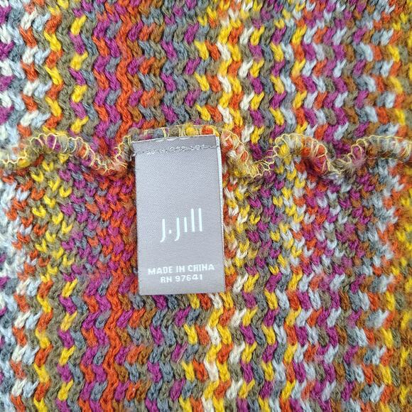J.Jill Knit Infinity Scarf Multi Fall Autumn Colors Orange Brown Yellow - Picture 8 of 9